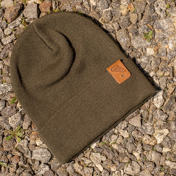 Genuine Leather Patch Beanie - Riveted... from ASI 75126 Oowee Products