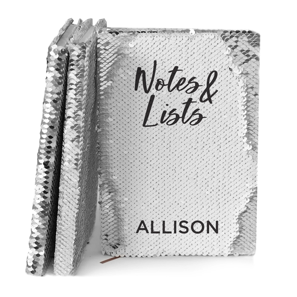 Sequin notebook with sequins that flip from silver to white... from ASI 73010 Natico Originals Inc