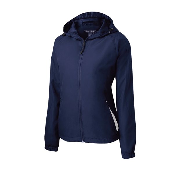 Sport-Tek Ladies Colorblock Hooded Raglan Jacket.... from ASI 84863 SanMar