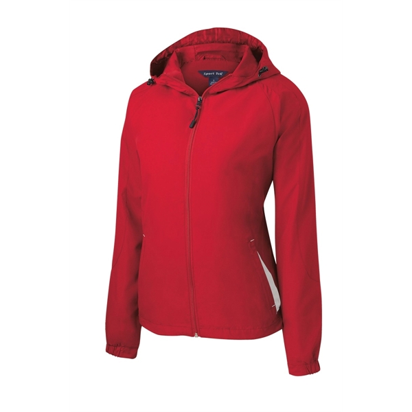 Sport-Tek Ladies Colorblock Hooded Raglan Jacket.... from ASI 84863 SanMar