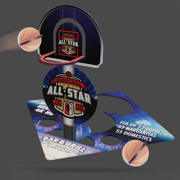 Pop-Ups! Basketball Mini Table Game + Coaster. A fun, interactive &... from ASI 43530 California Tattoos