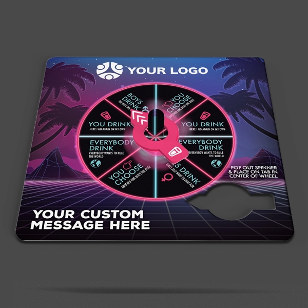 Pop-Ups! Spinner Mini Table Game + Coaster. A custom, FUN and... from ASI 43530 California Tattoos