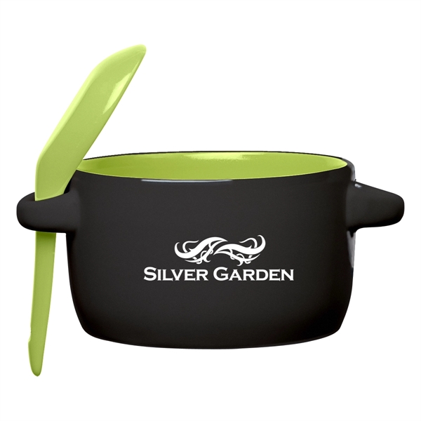 12 oz. soup mug with matching removable spoon... from ASI 61125 Hit Promotional Products / Hit®