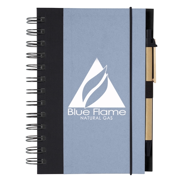Spiral notebook and pen with elastic pen loop and elastic band... from ASI 61125 Hit Promotional Products / Hit®