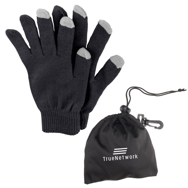 Touch screen gloves in pouch. Use your touch screen devices without... from ASI 61125 Hit Promotional Products / Hit®