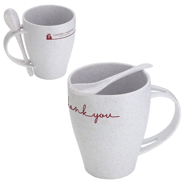 12 oz Bamboo/Polypropylene Mug with Spoon... from ASI 36730 Ariel Premium Supply Inc