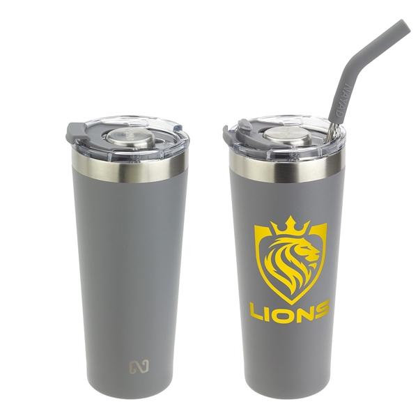 Stainless Steel Double-wall Tumbler with Straw... from ASI 36730 Ariel Premium Supply Inc