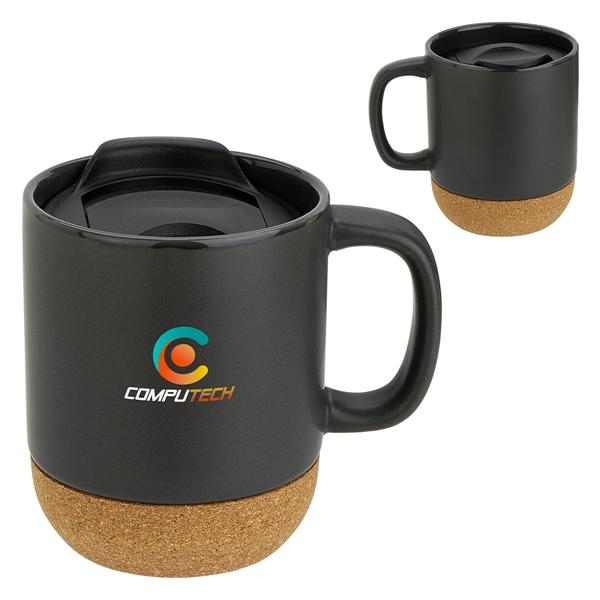 12 oz Ceramic Mug with Cork Base... from ASI 36730 Ariel Premium Supply Inc