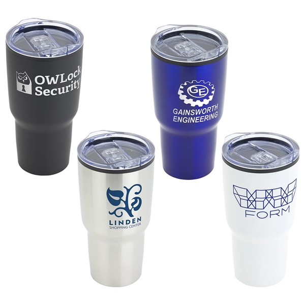 30 oz Stainless Steel/Polypropylene Travel Tumbler... from ASI 36730 Ariel Premium Supply Inc