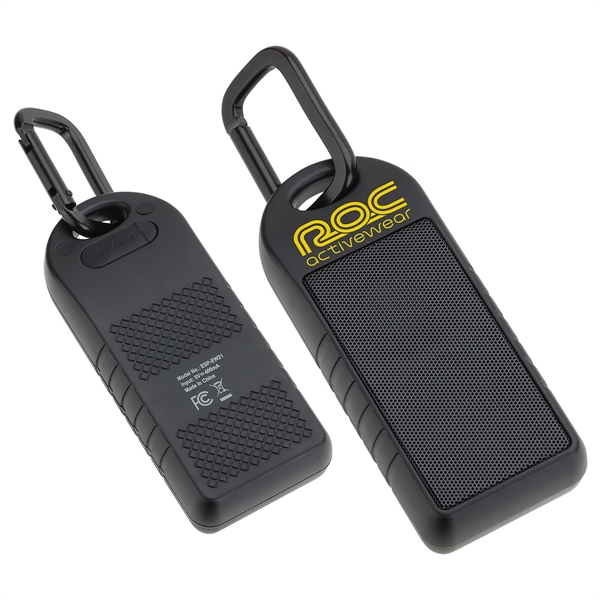 Water Resistant Speaker with Carabiner... from ASI 36730 Ariel Premium Supply Inc