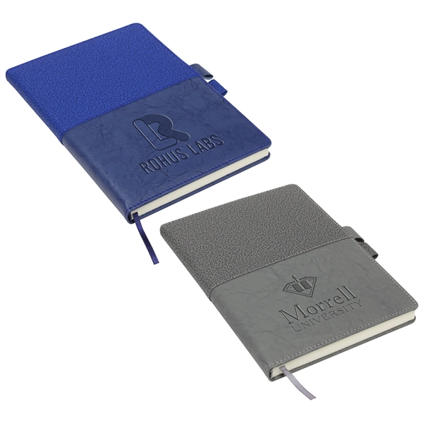 Textured Journal with Interlocking Pen Closure... from ASI 36730 Ariel Premium Supply Inc
