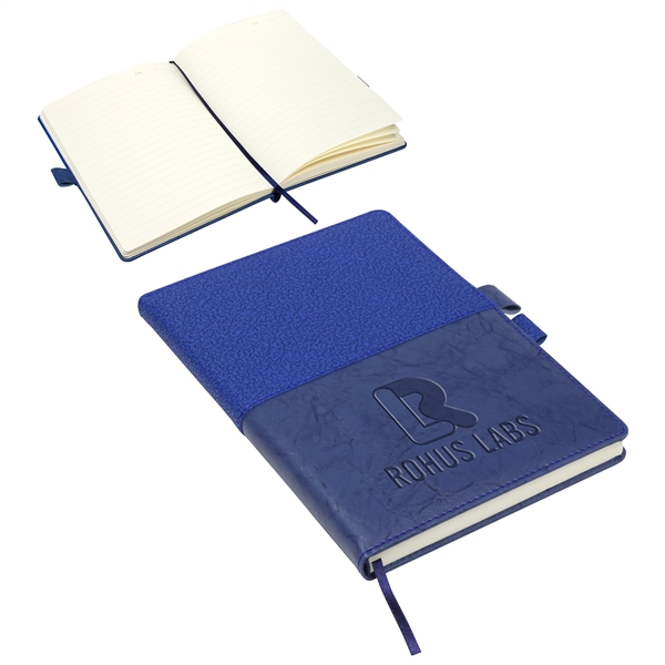 Textured Journal with Interlocking Pen Closure... from ASI 36730 Ariel Premium Supply Inc