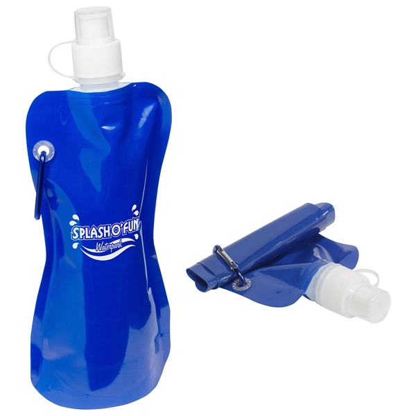 16 oz Foldable Water Bottle with Carabiner... from ASI 36730 Ariel Premium Supply Inc