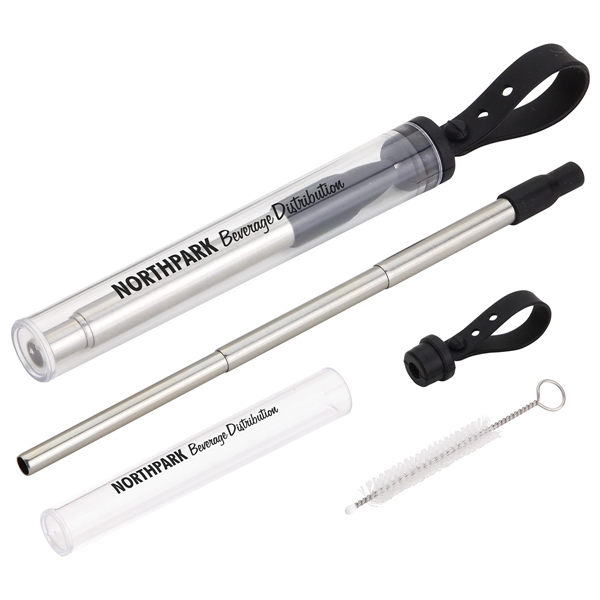 Telescoping Straw With Cleaning Brush... from ASI 36730 Ariel Premium Supply Inc