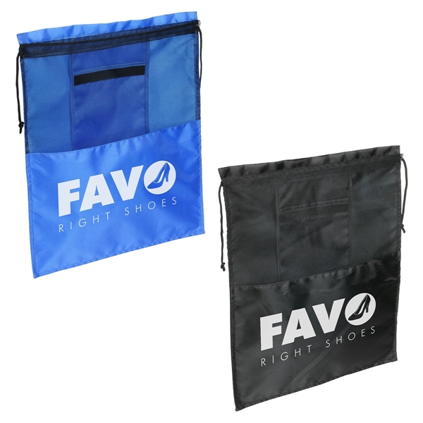 Travel Polyester Drawstring Shoe Bag... from ASI 36730 Ariel Premium Supply Inc
