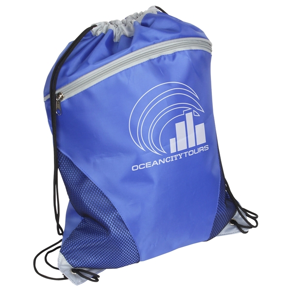 Mesh Curve Polyester Drawstring Backpack... from ASI 36730 Ariel Premium Supply Inc