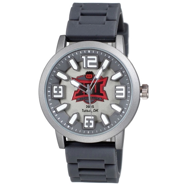 Medallion Gun Metal Watch with silicone strap.... from ASI 86230 Selco