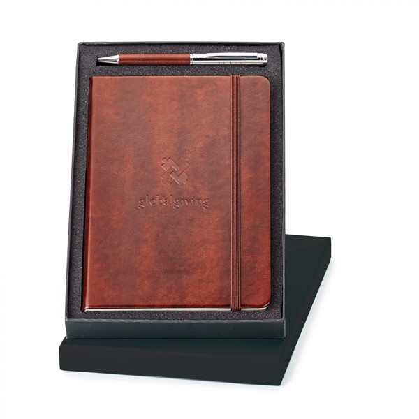 2-piece black gift box for 9" journal and pen gift sets.... from ASI 88660 Spector & Co.