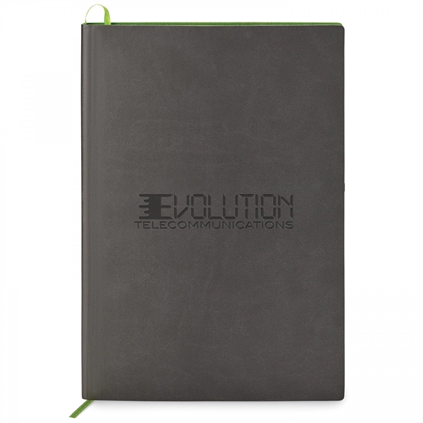 This contrast debossed soft cover, non-refillable single meeting journal is the... from ASI 88660 Spector & Co.