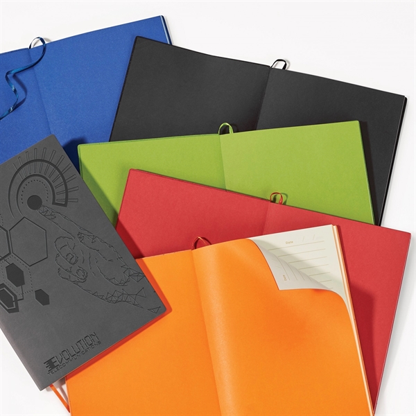 This contrast debossed soft cover, non-refillable single meeting journal is the... from ASI 88660 Spector & Co.