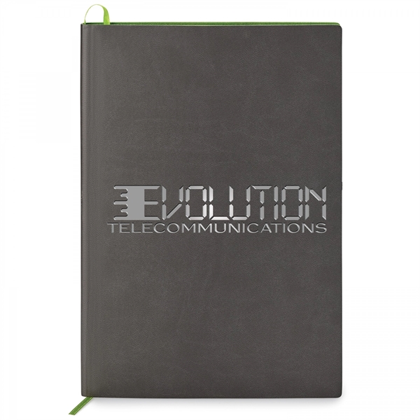 This contrast debossed soft cover, non-refillable single meeting journal is the... from ASI 88660 Spector & Co.