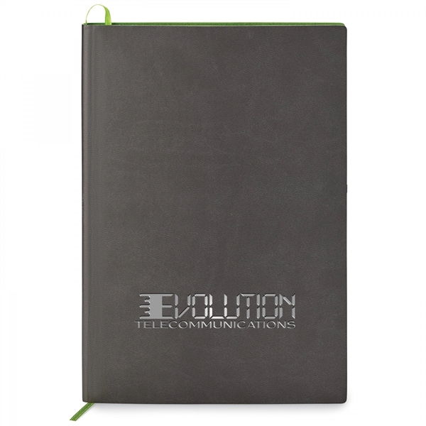 This contrast debossed soft cover, non-refillable single meeting journal is the... from ASI 88660 Spector & Co.