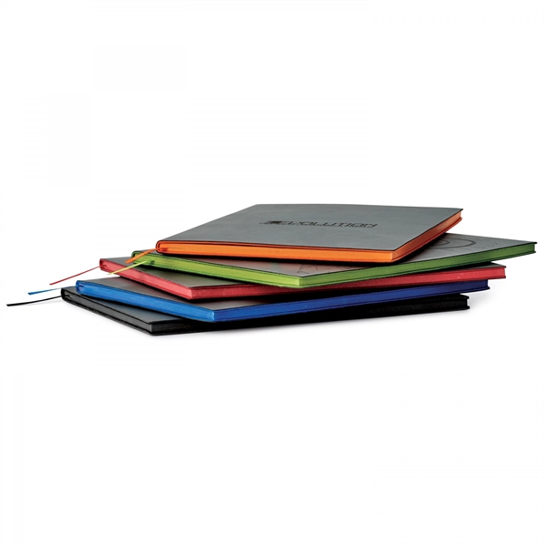 This contrast debossed soft cover, non-refillable single meeting journal is the... from ASI 88660 Spector & Co.
