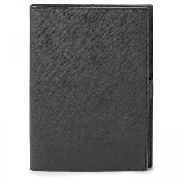 This chic, soft cover diamond-textured genuine leather journal has it all!... from ASI 88660 Spector & Co.