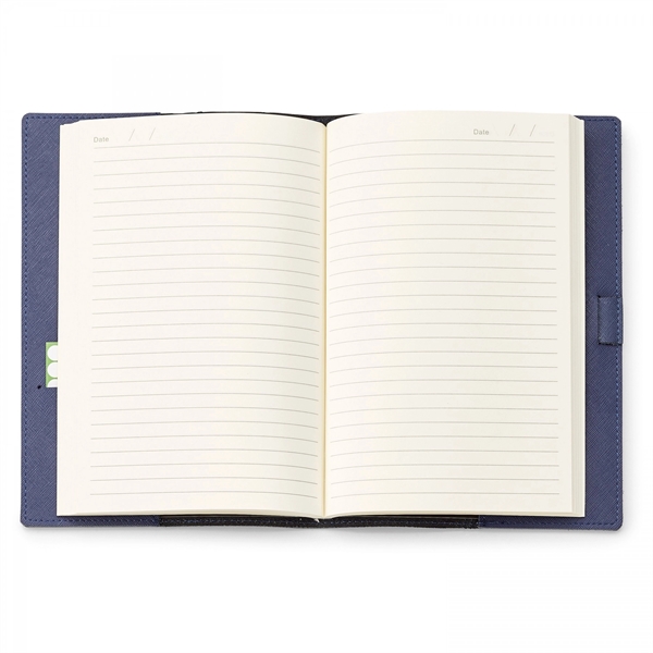This chic, soft cover diamond-textured genuine leather journal has it all!... from ASI 88660 Spector & Co.
