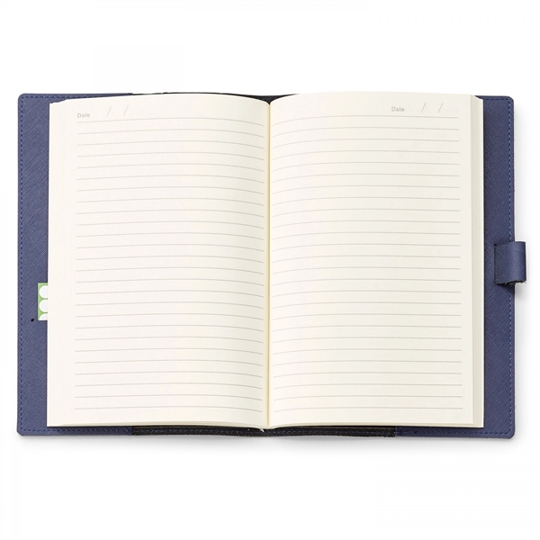 This chic, soft cover diamond-textured genuine leather journal has it all!... from ASI 88660 Spector & Co.