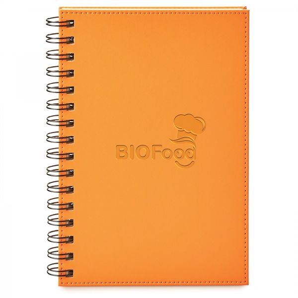 This sturdy hard cover, spiral bound vinyl journal is a great... from ASI 88660 Spector & Co.