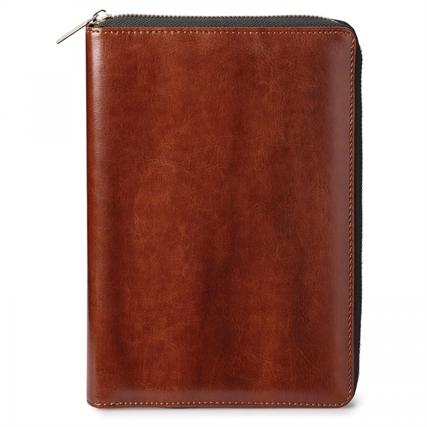 Open the gold plated color zipper of this RFID refillable Spector... from ASI 88660 Spector & Co.