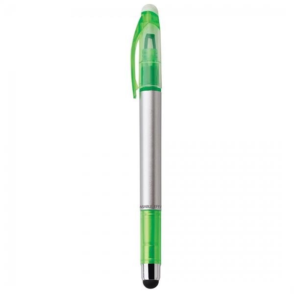 Plastic pen with a clear-tip highlighter and a soft capacitive stylus.... from ASI 88660 Spector & Co.