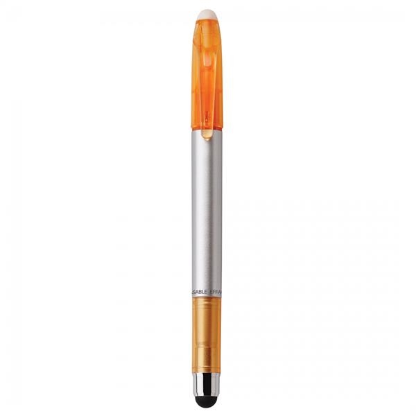 Plastic pen with a clear-tip highlighter and a soft capacitive stylus.... from ASI 88660 Spector & Co.