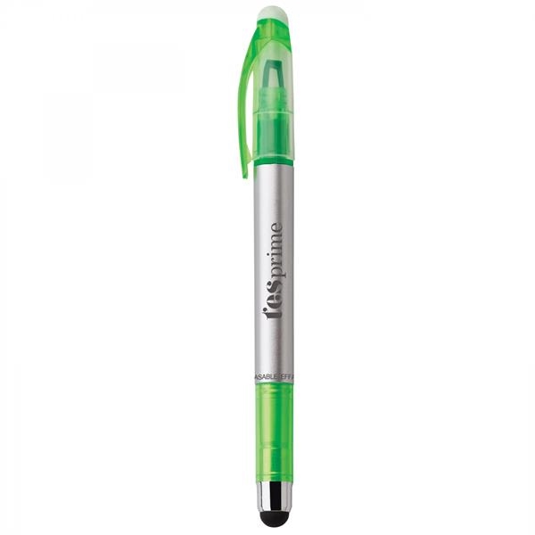 Plastic pen with a clear-tip highlighter and a soft capacitive stylus.... from ASI 88660 Spector & Co.