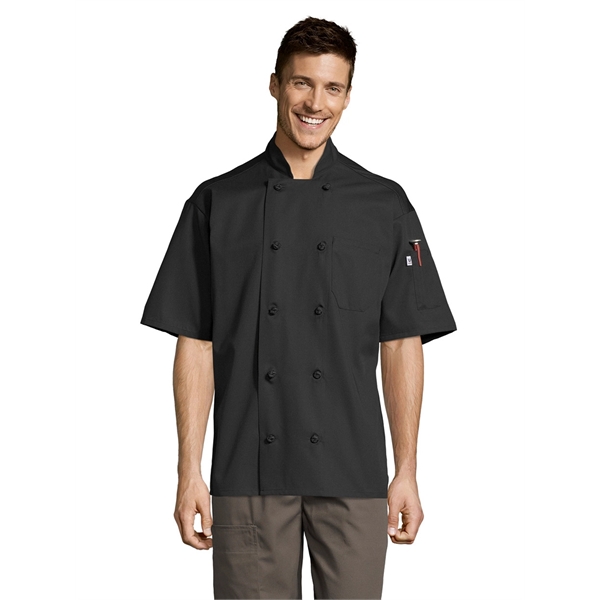 Uncommon Threads Unisex Antigua Pro Vent Chef Coat - Black... from ASI 86018 Scrub Authority / Uniform Stores