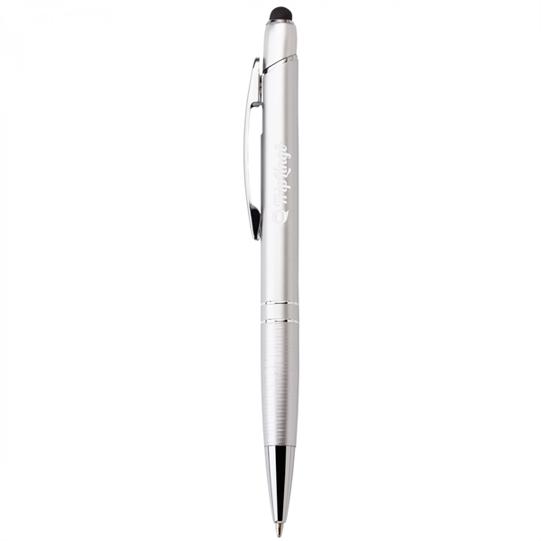 Anodized aluminum push-action pen with a soft capacitive stylus NOTE Due... from ASI 88660 Spector & Co.