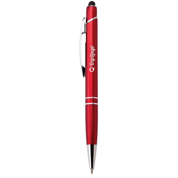 Anodized aluminum push-action pen with a soft capacitive stylus NOTE Due... from ASI 88660 Spector & Co.