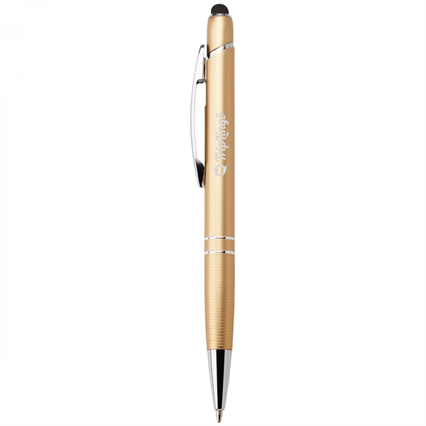 Anodized aluminum push-action pen with a soft capacitive stylus NOTE Due... from ASI 88660 Spector & Co.