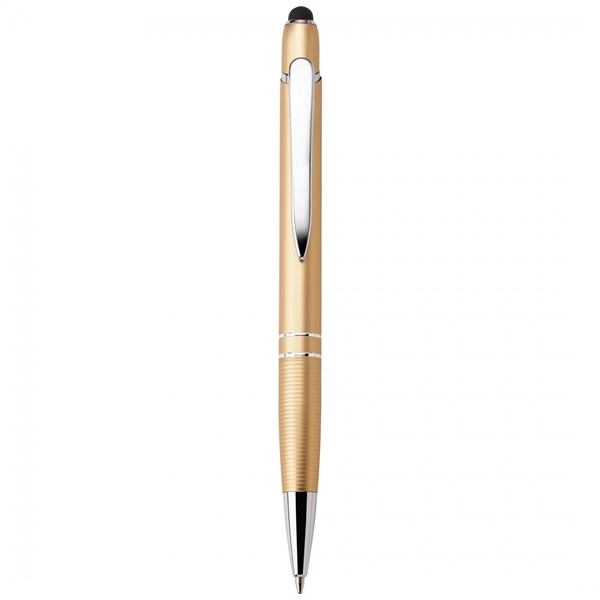 Anodized aluminum push-action pen with a soft capacitive stylus NOTE Due... from ASI 88660 Spector & Co.
