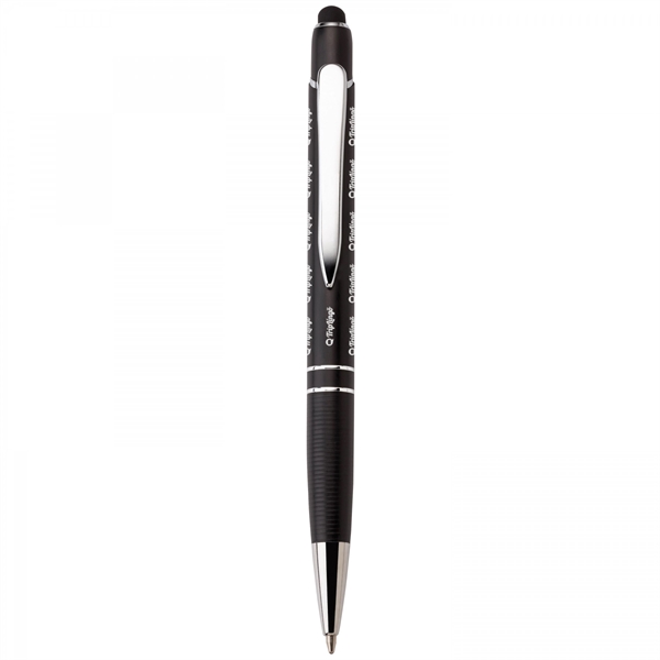 Anodized aluminum push-action pen with a soft capacitive stylus NOTE Due... from ASI 88660 Spector & Co.