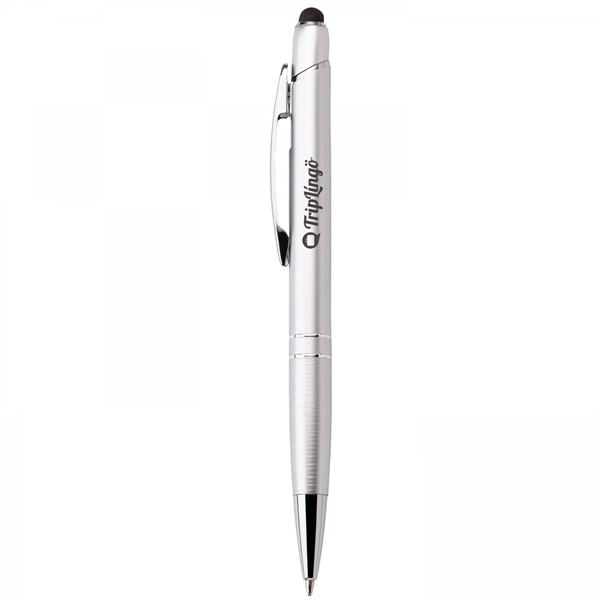 Anodized aluminum push-action pen with a soft capacitive stylus NOTE Due... from ASI 88660 Spector & Co.