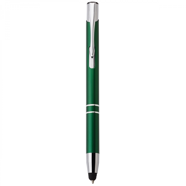 Anodized aluminum push-action pen with a soft capacitive stylus. Due to... from ASI 88660 Spector & Co.