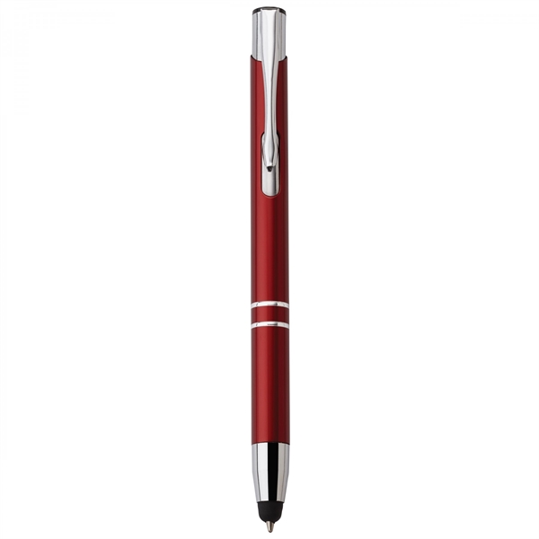Anodized aluminum push-action pen with a soft capacitive stylus. Due to... from ASI 88660 Spector & Co.