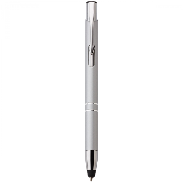 Anodized aluminum push-action pen with a soft capacitive stylus. Due to... from ASI 88660 Spector & Co.