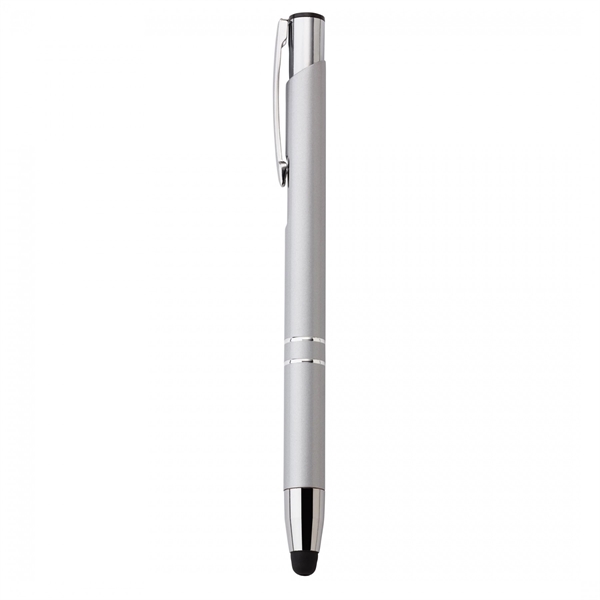 Anodized aluminum push-action pen with a soft capacitive stylus. Due to... from ASI 88660 Spector & Co.