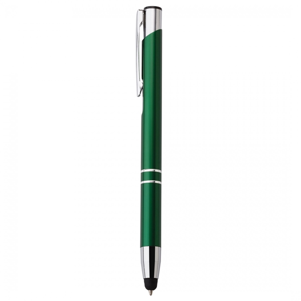 Anodized aluminum push-action pen with a soft capacitive stylus. Due to... from ASI 88660 Spector & Co.