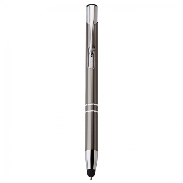 Anodized aluminum push-action pen with a soft capacitive stylus. Due to... from ASI 88660 Spector & Co.