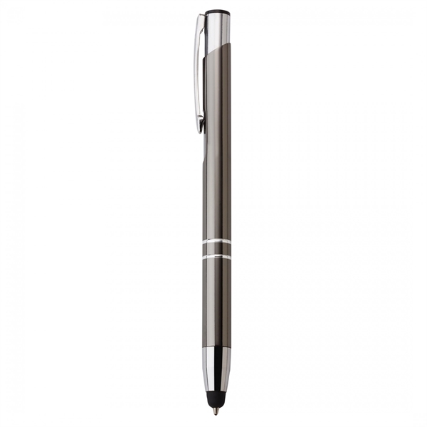 Anodized aluminum push-action pen with a soft capacitive stylus. Due to... from ASI 88660 Spector & Co.