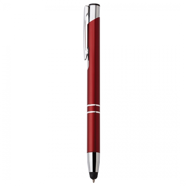 Anodized aluminum push-action pen with a soft capacitive stylus. Due to... from ASI 88660 Spector & Co.
